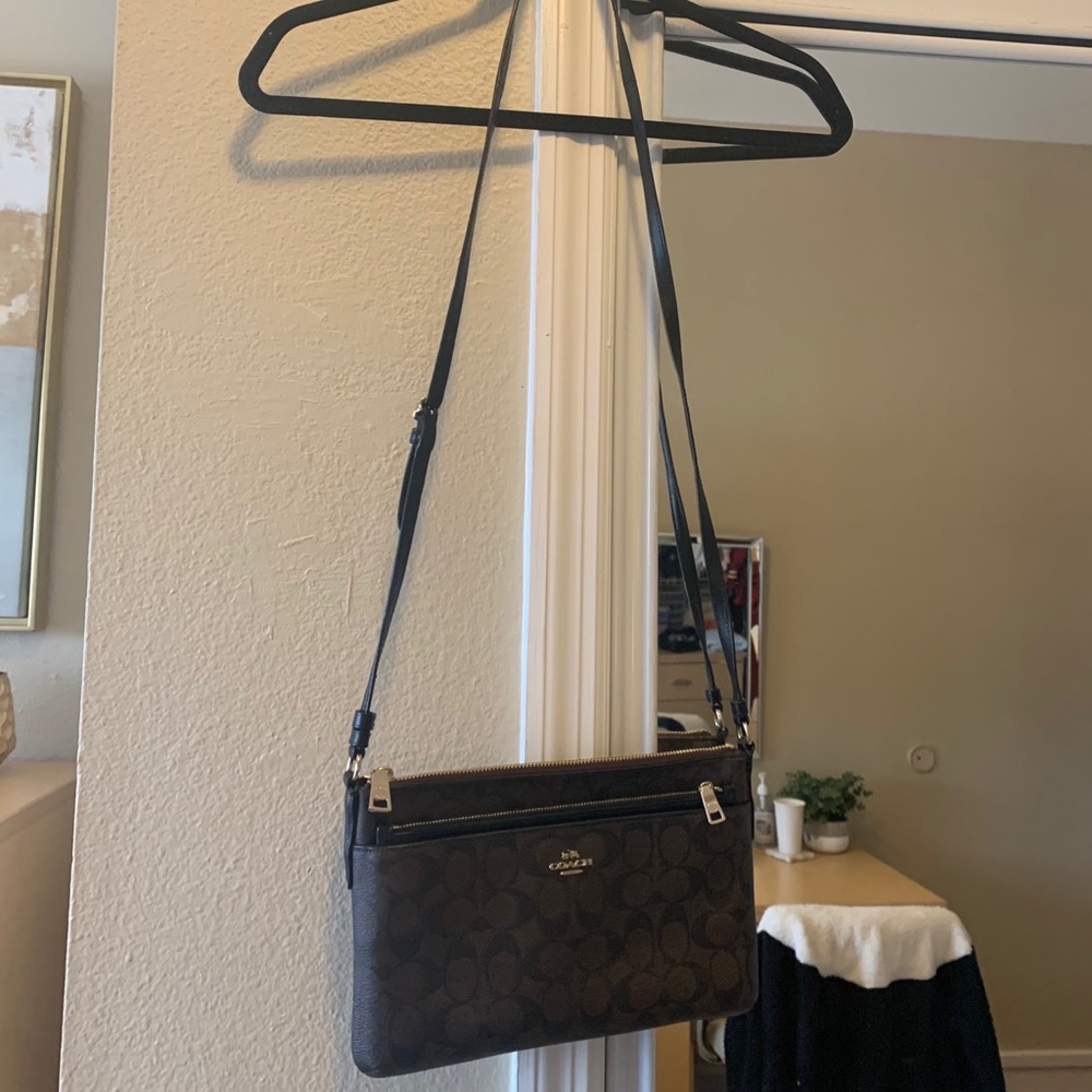 Coach Monogram Leather Crossbody
